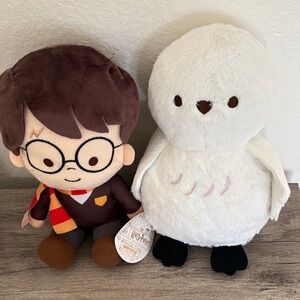 Warner Bros. Harry Potter and Hedwig Plush Set - Brown, White, Black